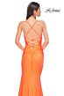 La Femme 32851 Embellished Neckline Lace-Up Ruched Dress