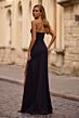 La Femme 32854 High Slit Strapless Embellished Dress