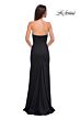 La Femme 32854 High Slit Strapless Embellished Dress