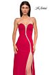 La Femme 32854 High Slit Strapless Embellished Dress