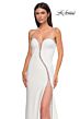 La Femme 32854 High Slit Strapless Embellished Dress