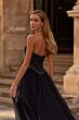 La Femme 32856 Basque Waist Embellished Corset Dress