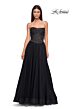 La Femme 32856 Basque Waist Embellished Corset Dress