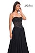 La Femme 32856 Basque Waist Embellished Corset Dress