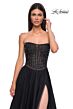 La Femme 32856 Basque Waist Embellished Corset Dress