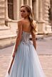 La Femme 32862 Floral Corset High Slit Strapless Dress