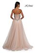 La Femme 32862 Floral Corset High Slit Strapless Dress