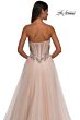 La Femme 32862 Floral Corset High Slit Strapless Dress