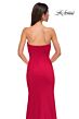 La Femme 32863 Criss Cross Bust High Slit Strapless Dress
