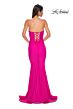 La Femme 32872 Lace-Up Back Strapless Sweetheart Neckline Dress