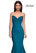 La Femme 32872 Lace-Up Back Strapless Sweetheart Neckline Dress