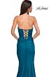 La Femme 32872 Lace-Up Back Strapless Sweetheart Neckline Dress