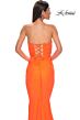 La Femme 32872 Lace-Up Back Strapless Sweetheart Neckline Dress