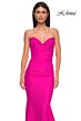 La Femme 32872 Lace-Up Back Strapless Sweetheart Neckline Dress