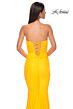 La Femme 32872 Lace-Up Back Strapless Sweetheart Neckline Dress