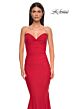 La Femme 32872 Lace-Up Back Strapless Sweetheart Neckline Dress