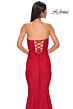 La Femme 32872 Lace-Up Back Strapless Sweetheart Neckline Dress