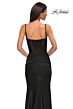 La Femme 32873 Lace Corset Slit Skirt V-Neck Dress