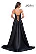 La Femme 32878 Floral Neckline Lace-Up Corset Dress