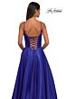 La Femme 32878 Floral Neckline Lace-Up Corset Dress