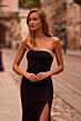 La Femme 32891 Embellished Neckline High Slit Dress