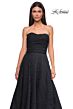 La Femme 32893 Side Pockets High Slit Strapless Dress