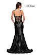 La Femme 32897 Illusion Back Sweetheart Neck Metallic Dress