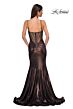 La Femme 32897 Illusion Back Sweetheart Neck Metallic Dress