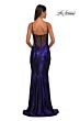 La Femme 32897 Illusion Back Sweetheart Neck Metallic Dress