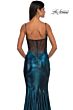 La Femme 32897 Illusion Back Sweetheart Neck Metallic Dress