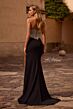 La Femme 32910 Rhinestone Bodice High Slit Strapless Dress