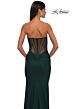 La Femme 32912 Floral Corset Sheer Back Dress