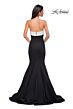 La Femme 32914 Strapless Straight Neckline Two Tone Dress