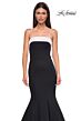 La Femme 32914 Strapless Straight Neckline Two Tone Dress
