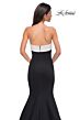 La Femme 32914 Strapless Straight Neckline Two Tone Dress