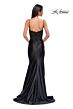La Femme 32916 Lace Corset Plunging Neck Dress