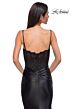 La Femme 32916 Lace Corset Plunging Neck Dress