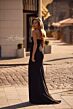 La Femme 32919 High Slit Strapless Sweetheart Neckline Dress