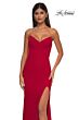 La Femme 32919 High Slit Strapless Sweetheart Neckline Dress