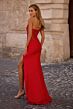La Femme 32923 Plunging Neckline Illusion Back Strapless Dress