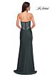 La Femme 32923 Plunging Neckline Illusion Back Strapless Dress