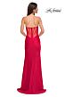 La Femme 32923 Plunging Neckline Illusion Back Strapless Dress