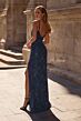 La Femme 32928 Spaghetti Straps High Slit Embellished Dress