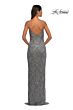 La Femme 32928 Spaghetti Straps High Slit Embellished Dress
