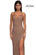 La Femme 32928 Spaghetti Straps High Slit Embellished Dress