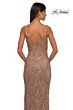 La Femme 32928 Spaghetti Straps High Slit Embellished Dress