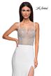 La Femme 32930 Floral Corset Sheer Back Dress