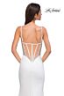 La Femme 32930 Floral Corset Sheer Back Dress