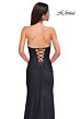 La Femme 32931 Rhinestone Neckline Strapless Lace-Up Dress