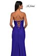La Femme 32931 Rhinestone Neckline Strapless Lace-Up Dress